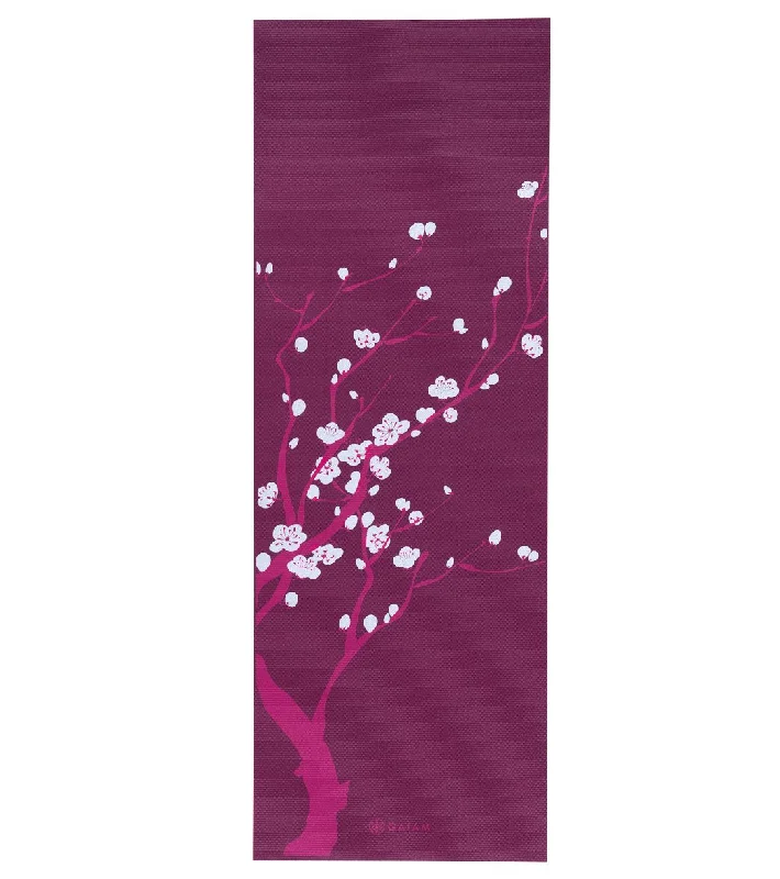 Gaiam Pink Cherry Blossom Printed Yoga Mat 68" 5mm Extra Thick