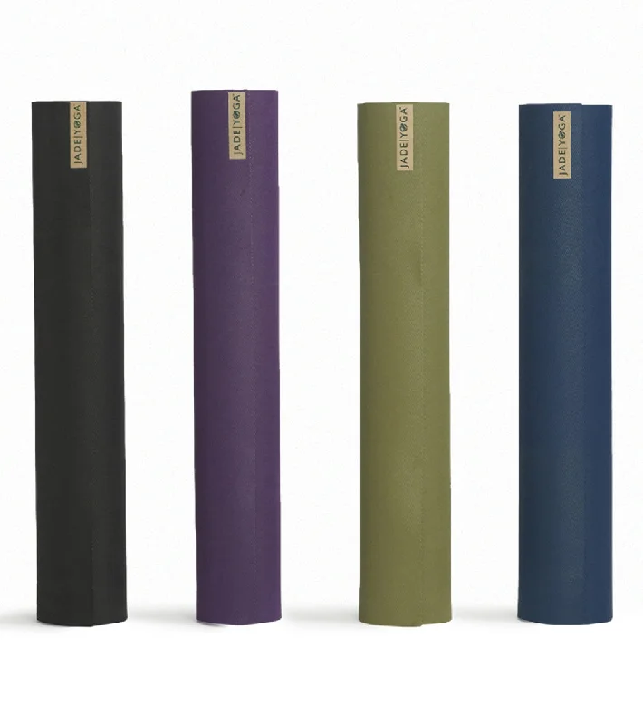 Jade Yoga Harmony Natural Rubber Yoga Mat 74" 5mm Black