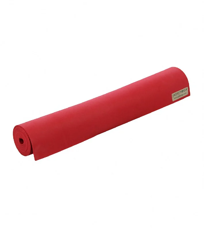 Jade Yoga Travel Long Natural Rubber Yoga Mat 74" 3mm Sedona Red