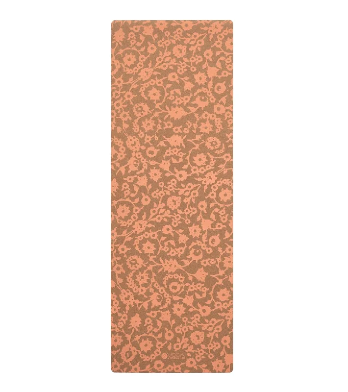 Yoga Design Lab Cork Yoga Mat 3.5mm Floral Batik Coral