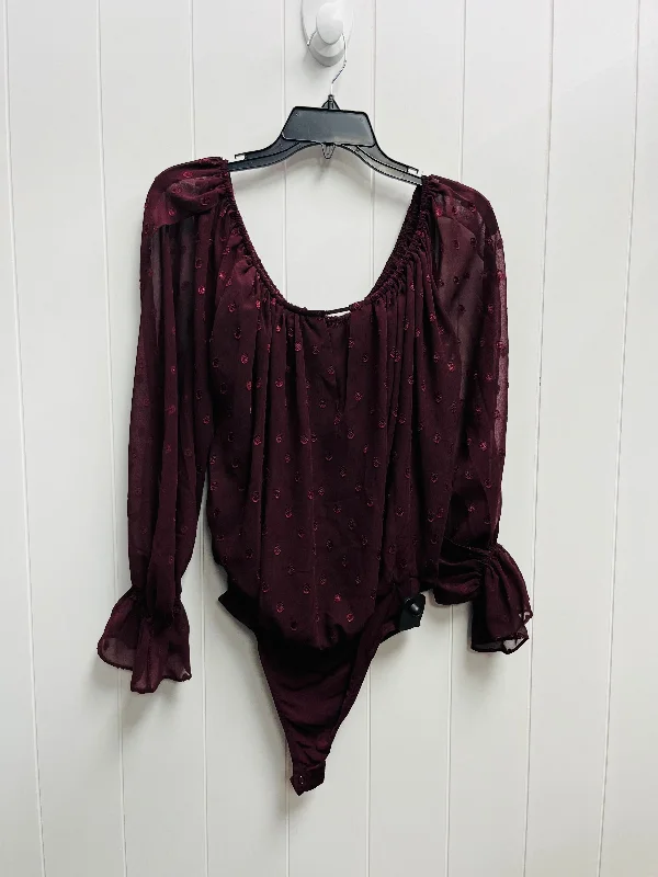 Bodysuit By Express In Red, Size: S