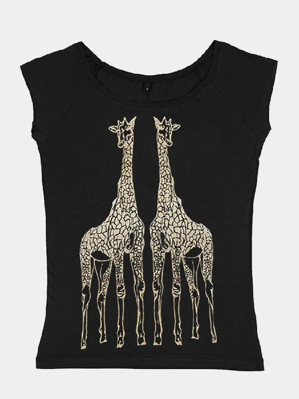 Emma Nissim Natural Organic Cotton Women's T-Shirt Top - Giraffes