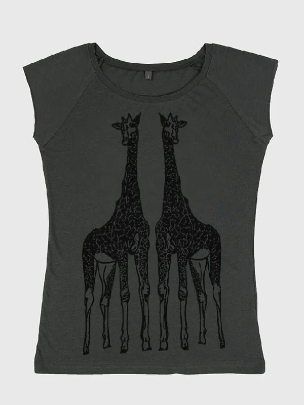 Grey - Glitter Black Giraffes