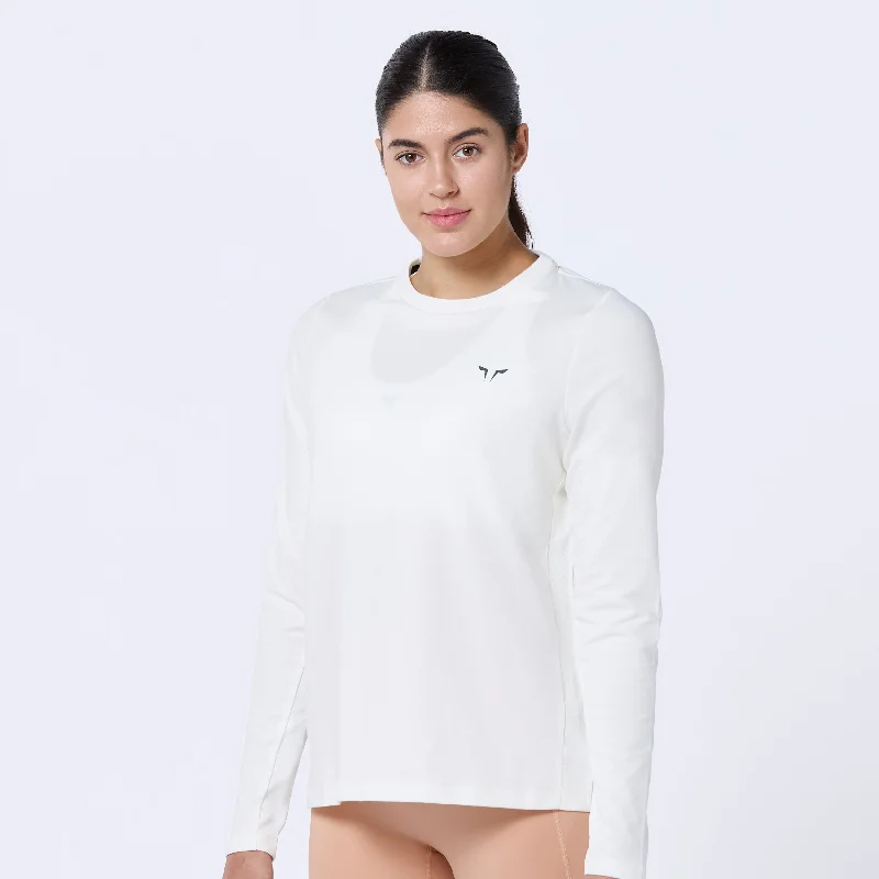 Essential Full Sleeves Tee - Pearl White