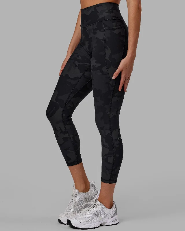 Fusion 7/8 Length Leggings - Black Camo