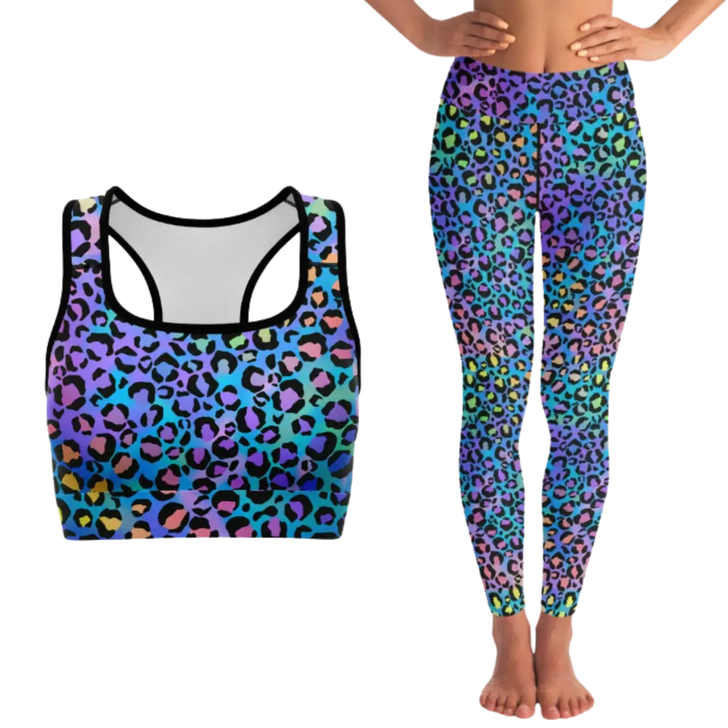 NEON LEOPARD YOGA WEAR SET