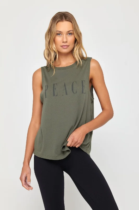 Peace Jade Muscle Tank